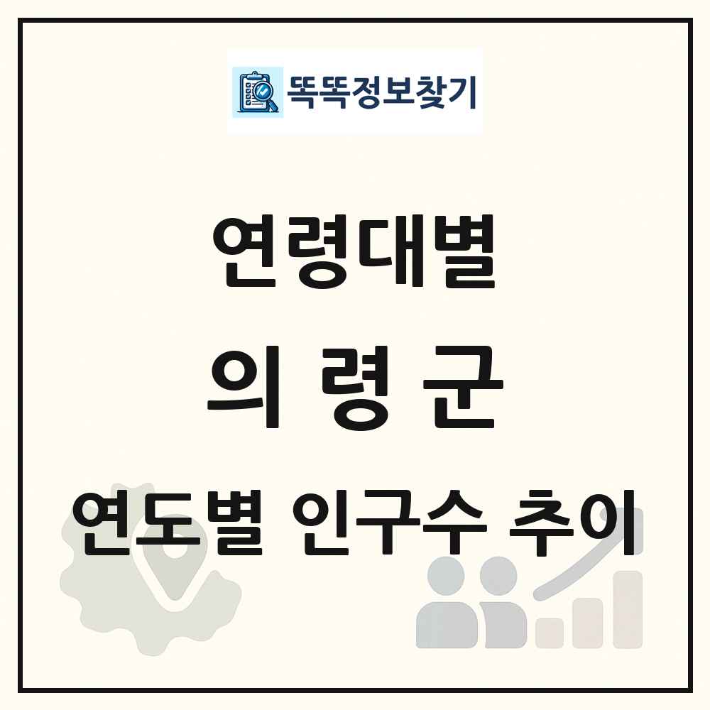 의령군 생애주기별 인구수 링크 그림